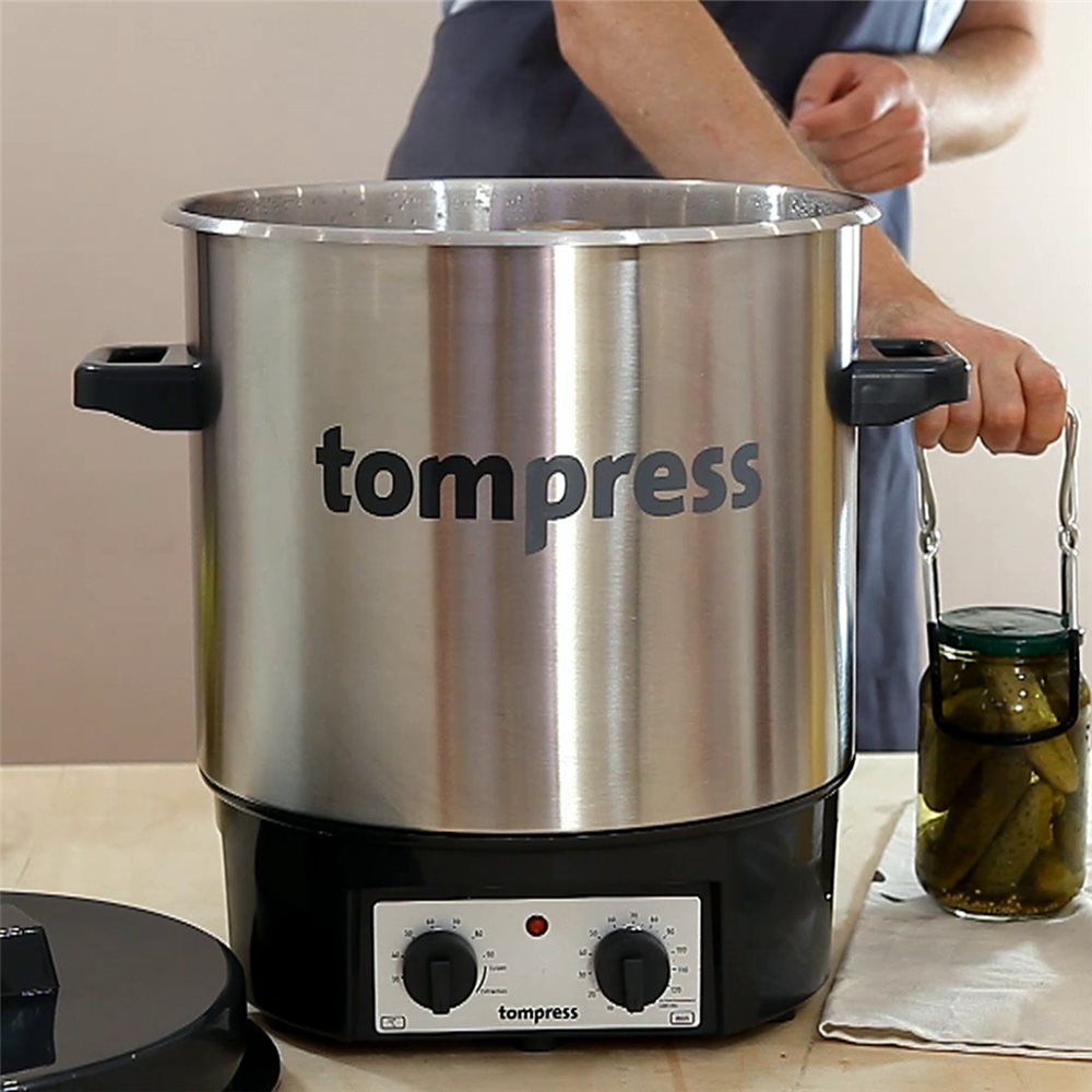 Stérilisateur électrique émaillé petit modèle 16 litres pour conserves et  cuisson - Tom Press