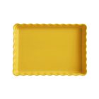 Plat à tarte rectangulaire Emile Henry en céramique jaune Provence