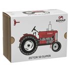 ZETOR 50 SUPER rouge jouet tracteur mécanique miniature 1:25 en tôle de fer blanc fabriqué en Europe