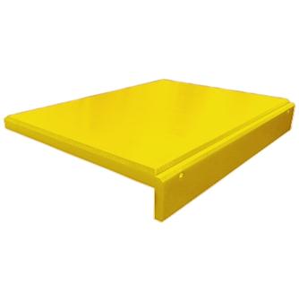 Planche à découper à rebord 60x40 cm en polyéthylène jaune