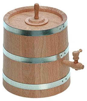 Essigbehälter aus Eichenholz, 6 Liter