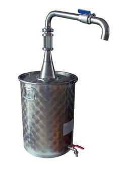 Bidon à huile décanteur avec robinet haut de soutirage de 75 litres