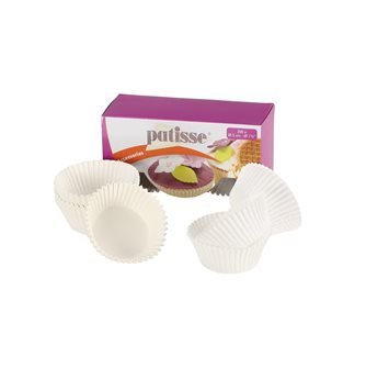 Caissettes à muffin et cup cakes en papier blanc diamètre 5 cm par 200