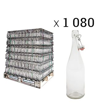 Palette de 1080 bouteilles à limonade en verre
