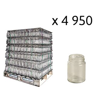 Pots en verre cylindriques 106 ml par palette de 4950