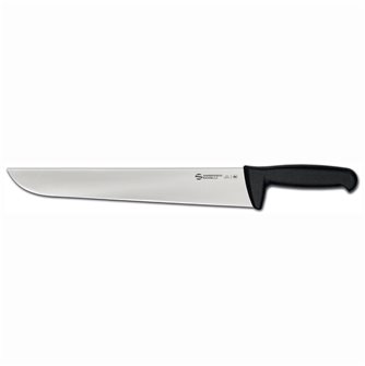 Couteau de boucher Sanelli Ambrogio inox grand modèle 33 cm manche noir