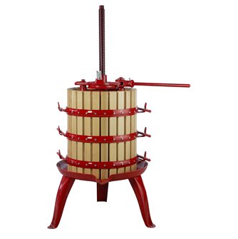 Pressoir mécanique à cliquet 166 litres pour faire jus vin cidre avec pommes raisins et autres fruits