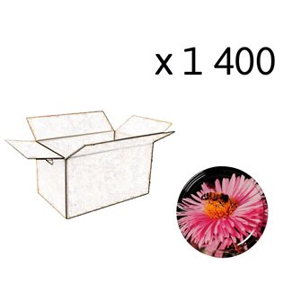 Capsules Twist-off miel alvéoles fleurs Diam 63 par 1400